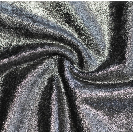 Welur SILVER/BLACK FROST VELVET